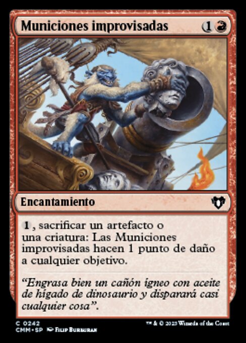 代用军火 (Makeshift Munitions) - Commander Masters (#242) - Illustrated by Filip Burburan - Magic: The Gathering Card