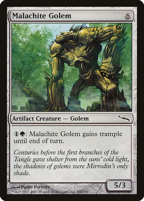 Malachite Golem - Mirrodin Magic card