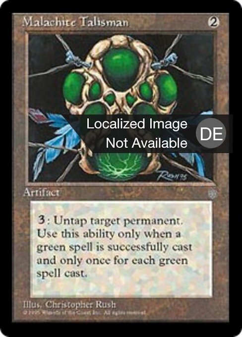Malachittalisman (Malachite Talisman) - Ice Age (#328) - Illustrated by Christopher Rush - Magic: The Gathering Card
