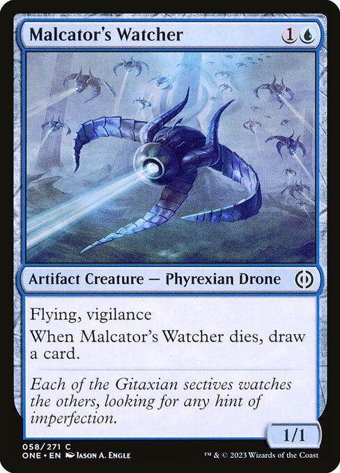 Malcator's Watcher - Phyrexia: All Will Be One (#58) - Illustrated by Jason A. Engle - Magic: The Gathering Card