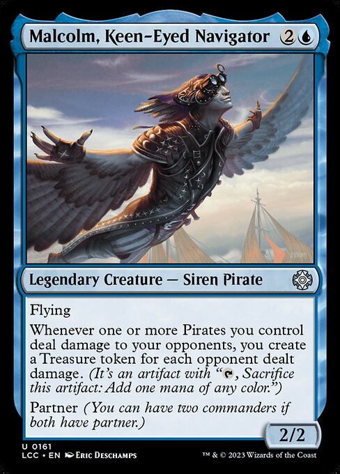 Malcolm, Keen-Eyed Navigator - The Lost Caverns of Ixalan Commander Magic card