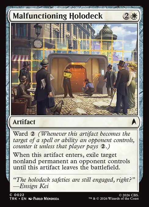 Malfunctioning Holodeck - Star Trek (#22) - Illustrated by Pablo Mendoza - Magic: The Gathering Card