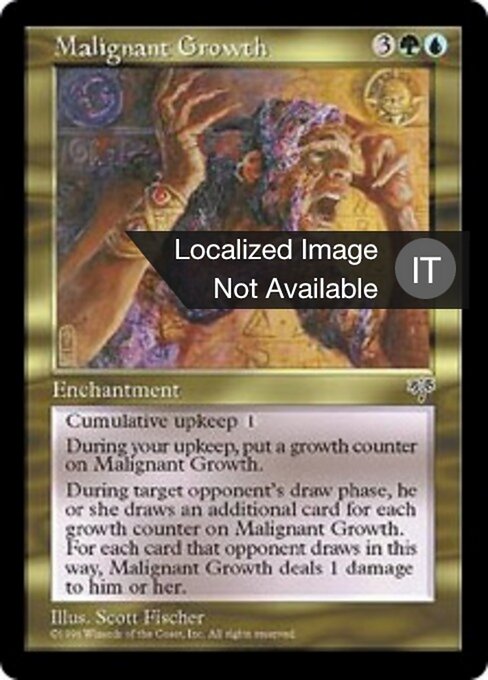 Crescimento Maligno (Malignant Growth) - Mirage (#272) - Illustrated by Scott M. Fischer - Magic: The Gathering Card
