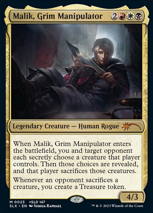 Malik, Grim Manipulator - Universes Within Magic card