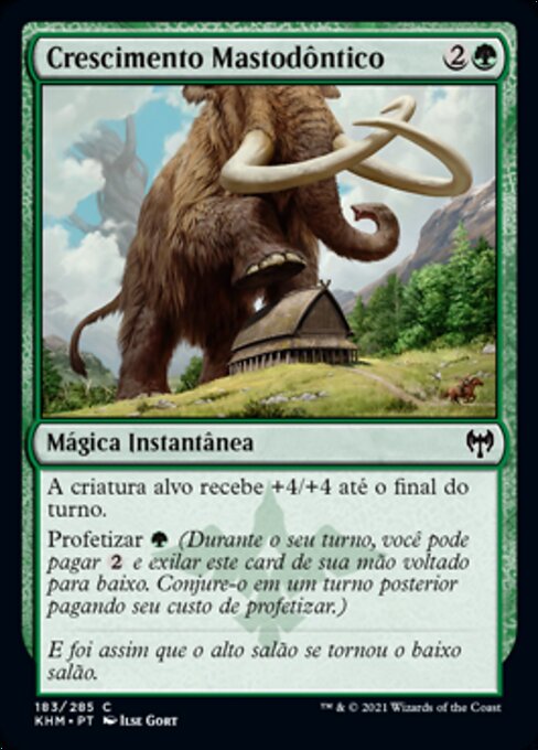 Crescita Mastodontica (Mammoth Growth) - Kaldheim (#183) - Illustrated by Ilse Gort - Magic: The Gathering Card