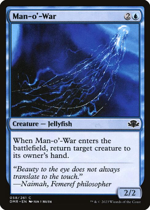 Man-o'-War - Dominaria Remastered Magic card