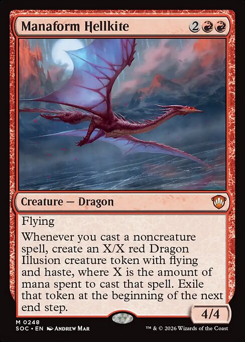 Manaform Hellkite - Secrets of Strixhaven Commander (#248) - Illustrated by Andrew Mar - Magic: The Gathering Card