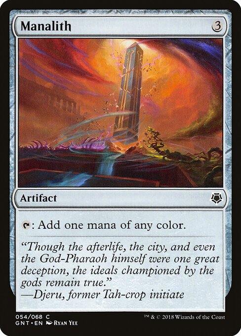 Manalith - Game Night (#54) - Illustrated by Ryan Yee - Magic: The Gathering Card