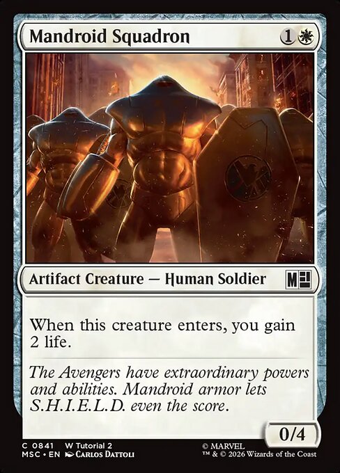 Mandroid Squadron - Marvel Super Heroes Commander Magic card