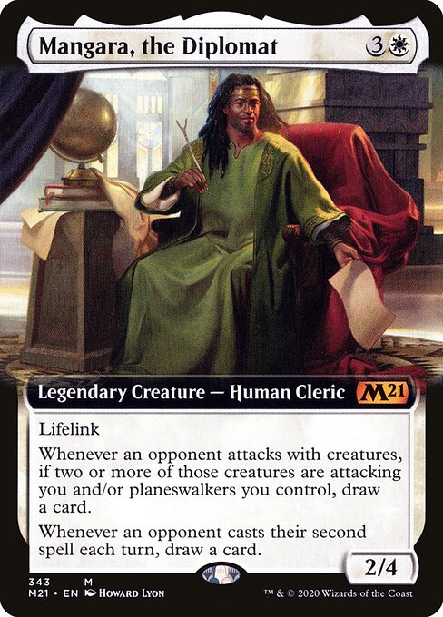 Mangara, the Diplomat - Core Set 2021 (#343) - Illustrated by Howard Lyon - Magic: The Gathering Card