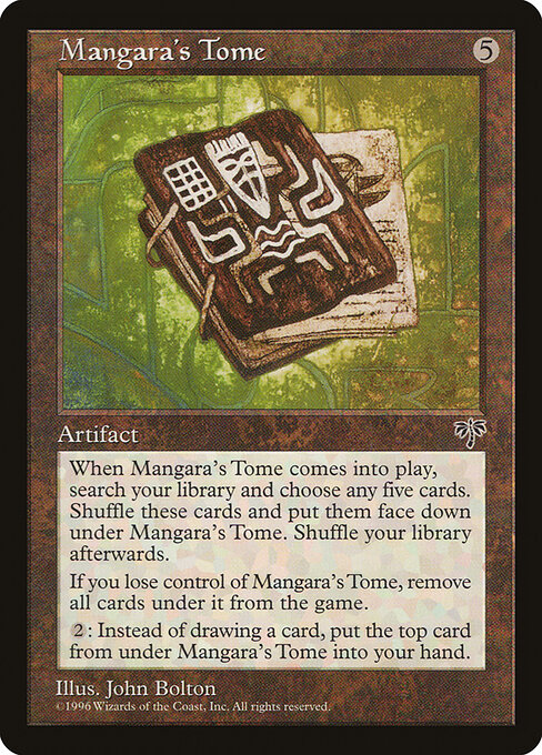 Tomo di Mangara (Mangara's Tome) - Mirage (#309) - Illustrated by John Bolton - Magic: The Gathering Card