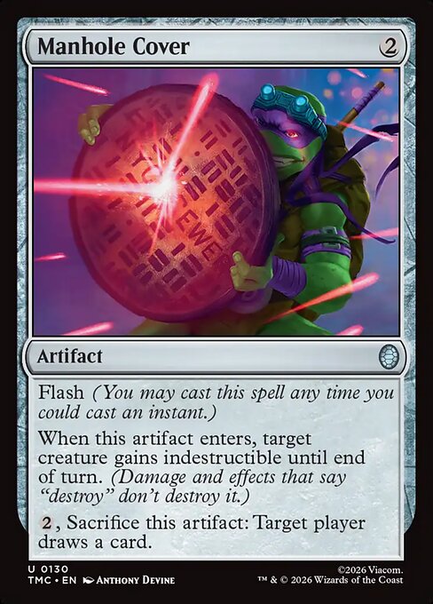 Manhole Cover - Teenage Mutant Ninja Turtles Eternal (#130) - Illustrated by Anthony Devine - Magic: The Gathering Card