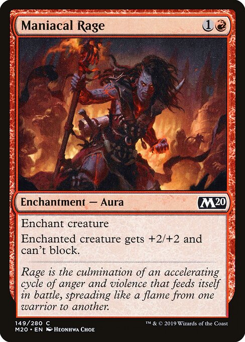 Maniacal Rage - Core Set 2020 Magic card