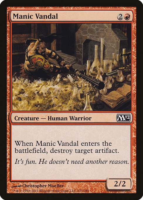 Manic Vandal - Magic 2012 Magic card