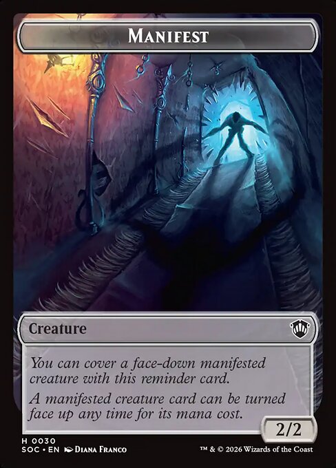 Manifest - New Capenna Commander Tokens (#3) - Illustrated by Jason A. Engle - Magic: The Gathering Card