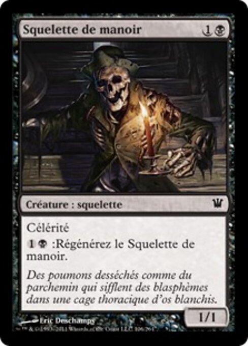 莊園骷髏妖 (Manor Skeleton) - Innistrad (#106) - Illustrated by Eric Deschamps - Magic: The Gathering Card