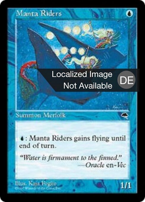 Cavalieri delle Mante (Manta Riders) - Tempest (#74) - Illustrated by Kaja Foglio - Magic: The Gathering Card