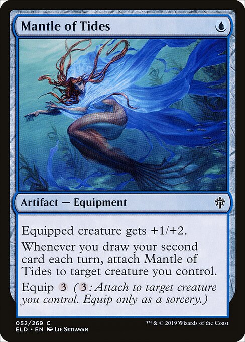 Mantle of Tides - Throne of Eldraine (#52) - Illustrated by Lie Setiawan - Magic: The Gathering Card