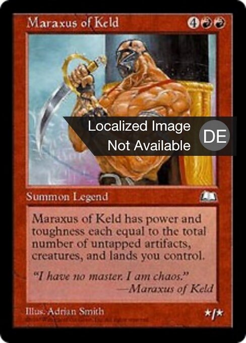 ケルドのマラクザス (Maraxus of Keld) - Weatherlight (#111) - Illustrated by Adrian Smith - Magic: The Gathering Card