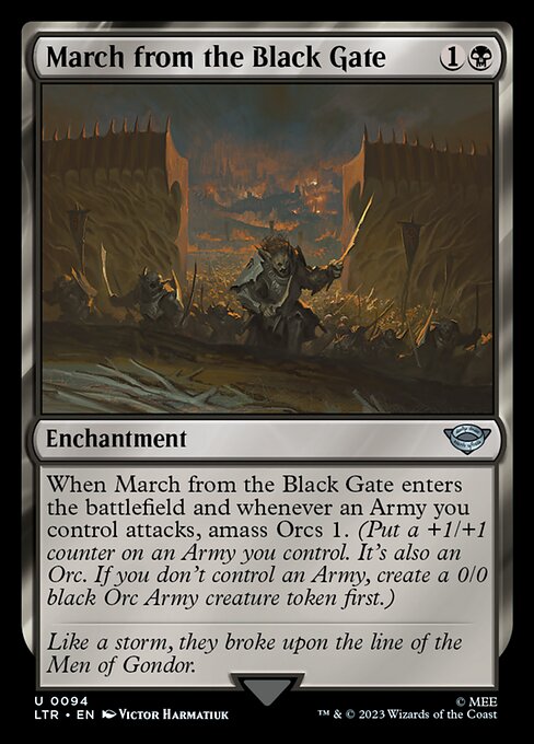 March from the Black Gate - The Lord of the Rings: Tales of Middle-earth Magic card