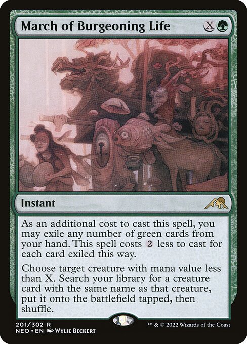 March of Burgeoning Life - Kamigawa: Neon Dynasty Magic card