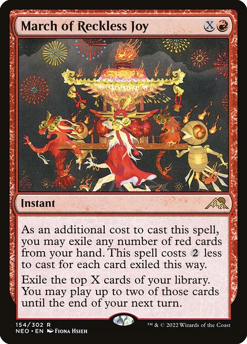 March of Reckless Joy - Kamigawa: Neon Dynasty Magic card
