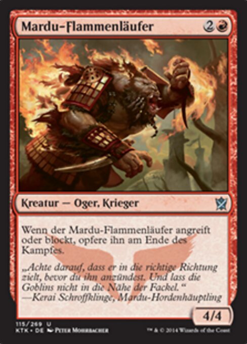 Portallamas mardu (Mardu Blazebringer) - Khans of Tarkir (#115) - Illustrated by Peter Mohrbacher - Magic: The Gathering Card