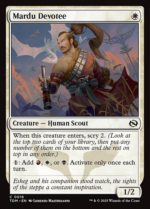 Mardu-Gläubiger (Mardu Devotee) - Tarkir: Dragonstorm (#16) - Illustrated by Lorenzo Mastroianni - Magic: The Gathering Card
