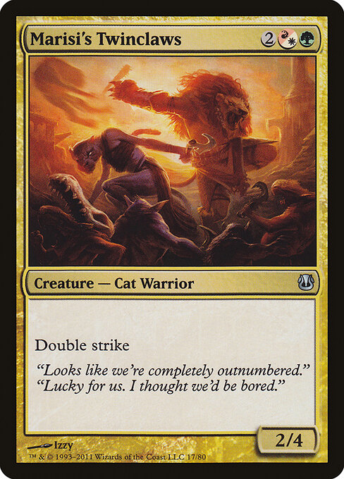 Marisi's Twinclaws - Duel Decks: Ajani vs. Nicol Bolas (#17) - Illustrated by Izzy - Magic: The Gathering Card
