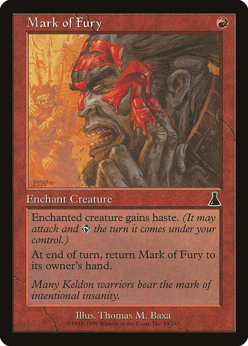 Mark of Fury - Urza's Destiny Magic card