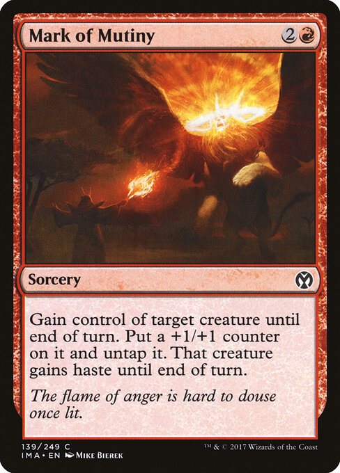 Mark of Mutiny - Iconic Masters (#139) - Illustrated by Mike Bierek - Magic: The Gathering Card