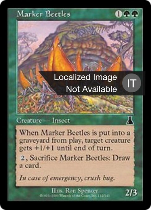 Markierkäfer (Marker Beetles) - Urza's Destiny (#112) - Illustrated by Ron Spencer - Magic: The Gathering Card