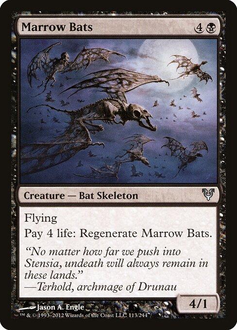 骨髄コウモリ (Marrow Bats) - Avacyn Restored (#113) - Illustrated by Jason A. Engle - Magic: The Gathering Card