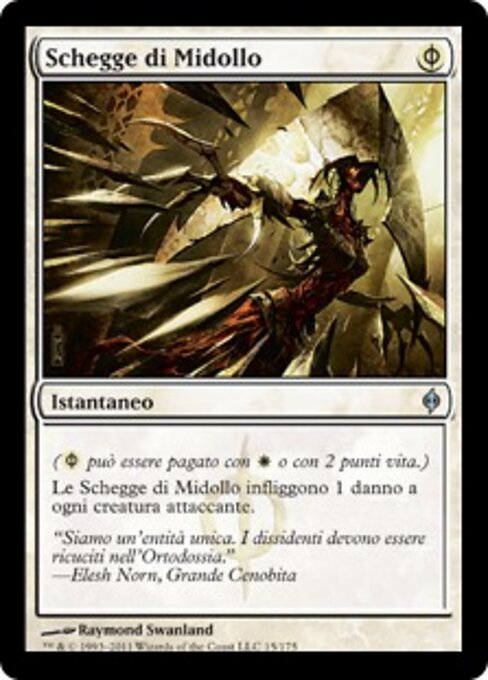 Осколки Костного Мозга (Marrow Shards) - New Phyrexia (#15) - Illustrated by Raymond Swanland - Magic: The Gathering Card