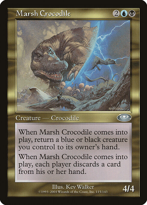 Marsh Crocodile - Planeshift Magic card