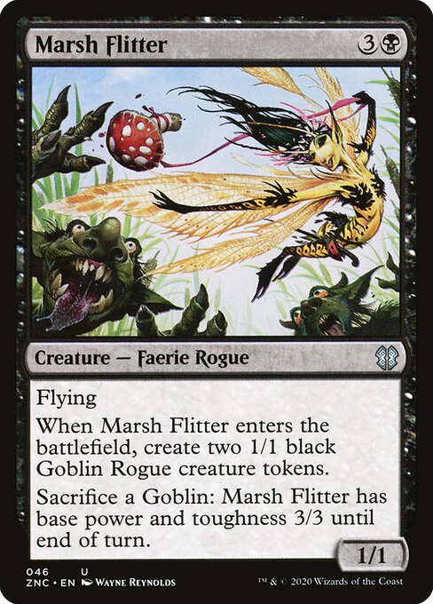 Marsh Flitter - Zendikar Rising Commander (#46) - Illustrated by Wayne Reynolds - Magic: The Gathering Card