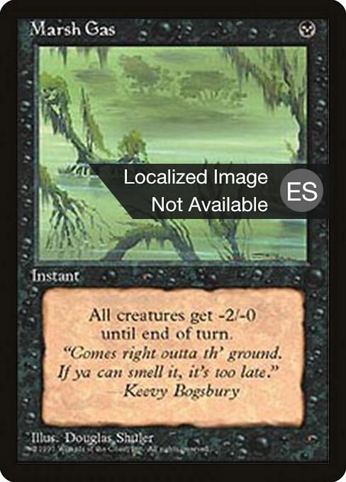 Gas de los pantanos (Marsh Gas) - Fourth Edition (#146) - Illustrated by Douglas Shuler - Magic: The Gathering Card