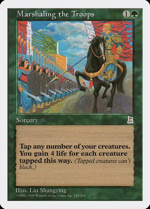 Marshaling the Troops - Portal Three Kingdoms Magic card