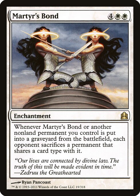 Martyr's Bond - Commander 2011 (#19) - Illustrated by Ryan Pancoast - Magic: The Gathering Card