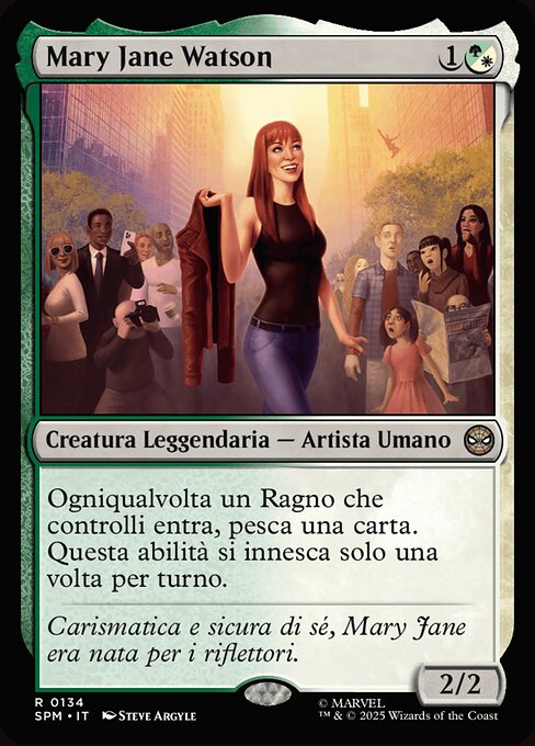 Mary Jane Watson - Marvel's Spider-Man (#134) - Illustrated by Steve Argyle - Magic: The Gathering Card