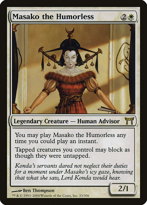 Masako the Humorless - Champions of Kamigawa (#33) - Illustrated by Ben Thompson - Magic: The Gathering Card