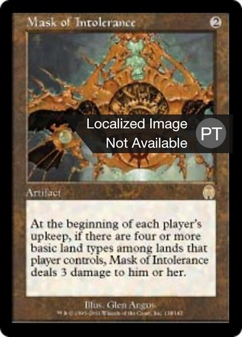 Maschera dell'Intolleranza (Mask of Intolerance) - Apocalypse (#138) - Illustrated by Glen Angus - Magic: The Gathering Card