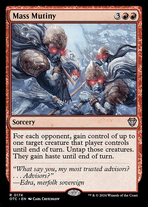 Mass Mutiny - Outlaws of Thunder Junction Commander Magic card