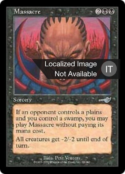 Massacre - Nemesis (#58) - Illustrated by Pete Venters - Magic: The Gathering Card