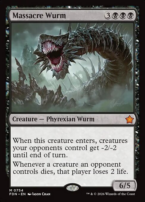 Massacre Wurm - Foundations Magic card