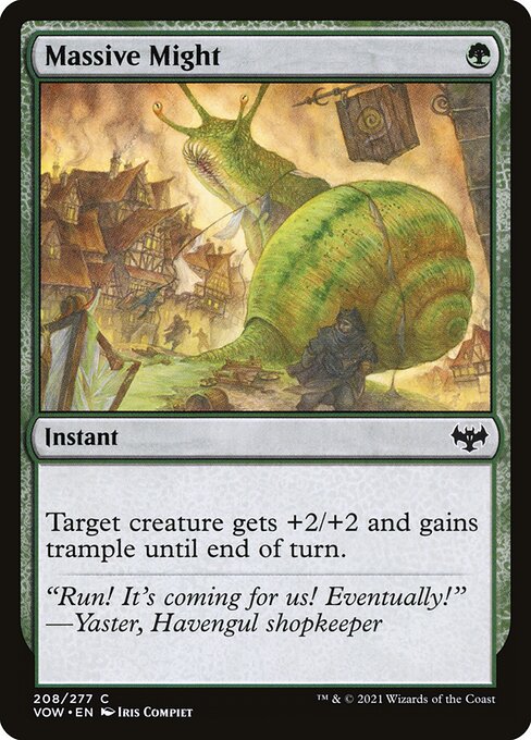 Massive Might - Innistrad: Crimson Vow (#208) - Illustrated by Iris Compiet - Magic: The Gathering Card