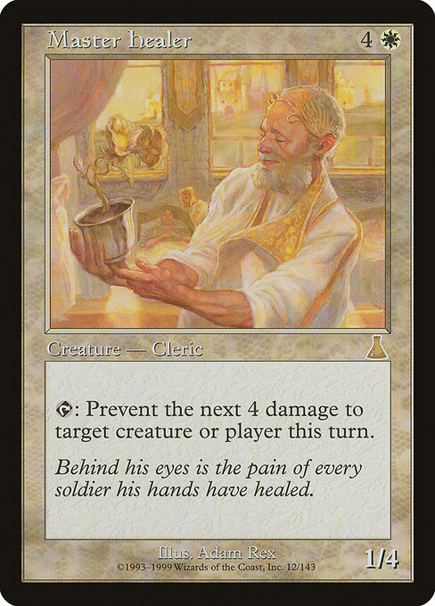 Mastro guaritore (Master Healer) - Urza's Destiny (#12) - Illustrated by Adam Rex - Magic: The Gathering Card