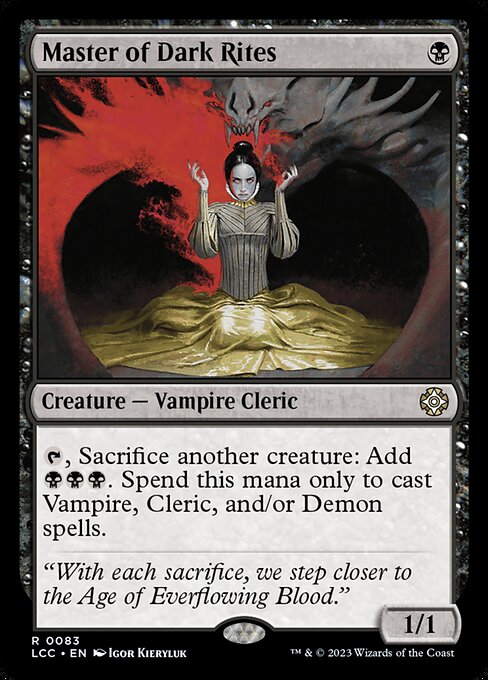 Master of Dark Rites - The Lost Caverns of Ixalan Commander Magic card