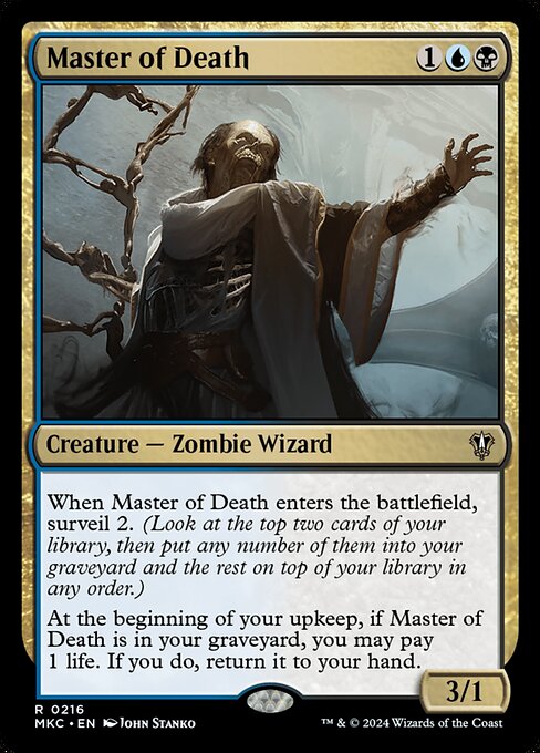 Master of Death - Murders at Karlov Manor Commander (#216) - Illustrated by John Stanko - Magic: The Gathering Card