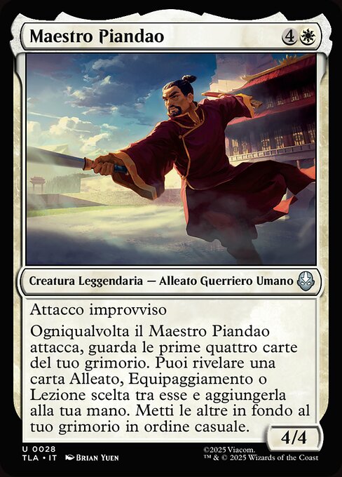 Maestro Piandao (Master Piandao) - Avatar: The Last Airbender (#28) - Illustrated by Brian Yuen - Magic: The Gathering Card